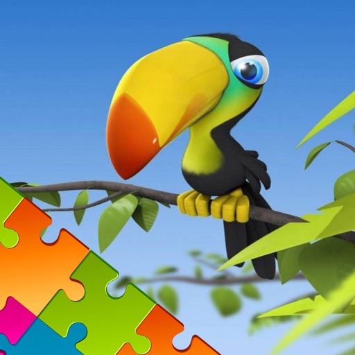 鳥 拼圖 簡單 和 硬 - 學習 拼圖 對於 孩子們1.0