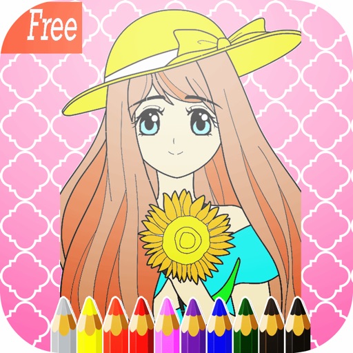 游戏公主着色页 ： 艺术方向键的小孩容易涂装1.0
