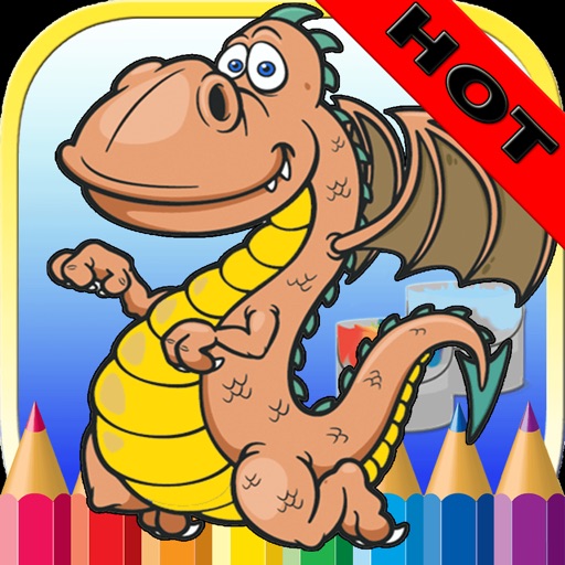 恐龙图画书 - 迪诺绘图页和绘画教育教学技能比赛对于儿童幼儿1.0