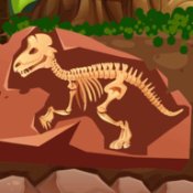 恐龙骨头挖掘