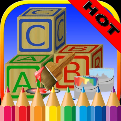 ABC字母着色书 - 绘图页面和绘画教育教学技能比赛对于儿童幼儿1.0